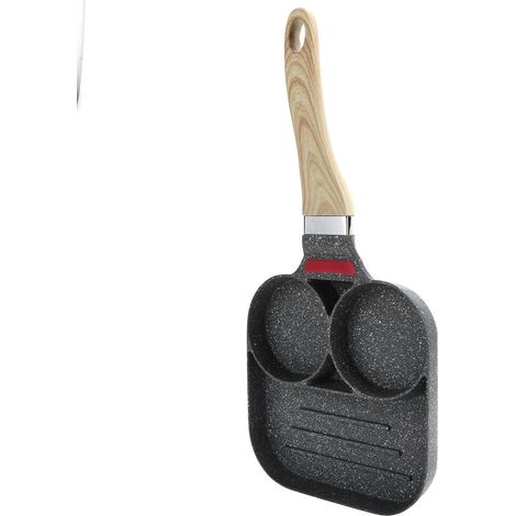 Antihaftbeschichtete Eierpfanne aus Aluminium, Omelettpfanne, schwarzes Küchenaccessoire (1/5)