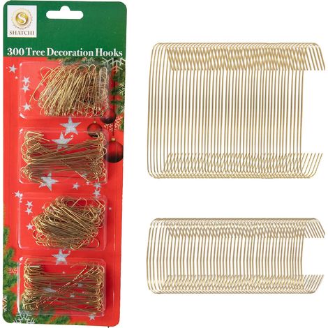 300Pcs Tree Decoration Hooks Gold (1/5)