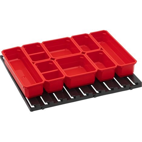 Qbrick System Juego de recipientes n.º 6 Pared de taller 39 x 35 cm con 8 recipientes para PRO Organiser 100 / 200