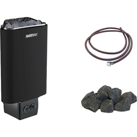 Ensemble complet de poêles électriques pour sauna Harvia 100 Delta 3,6 kW avec commande intégrée