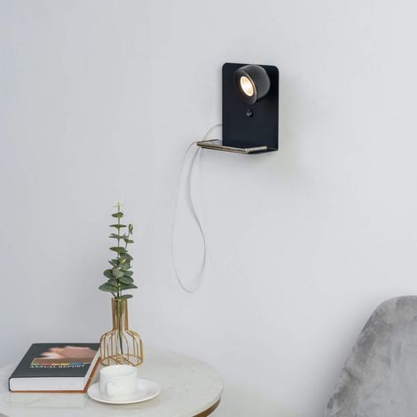 Applique murale liseuse noire avec interrupteur Lyngen (1/5)