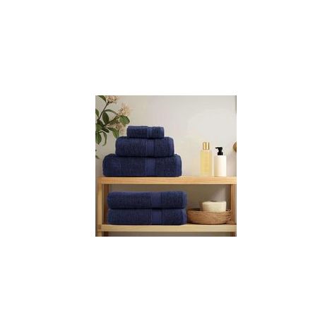 Gästeservietten, 2er-Set, marineblau, 15 x 21 cm, 550 g/m² - Crezuo