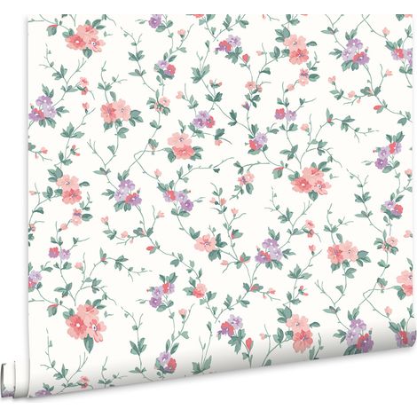 Laura Ashley Priory Vliestapete Rosa 10mx52cm (1/5)