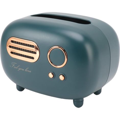 Retro-Radioabdeckung – multifunktionaler Vintage-Spender für Bad, Wohnzimmer, Schlafzimmer, Kommoden, grün