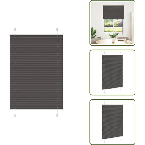 vidaXL Plissee Schwarz 100x100 cm Stoffbreite 99,4 cm Polyester (1/5)