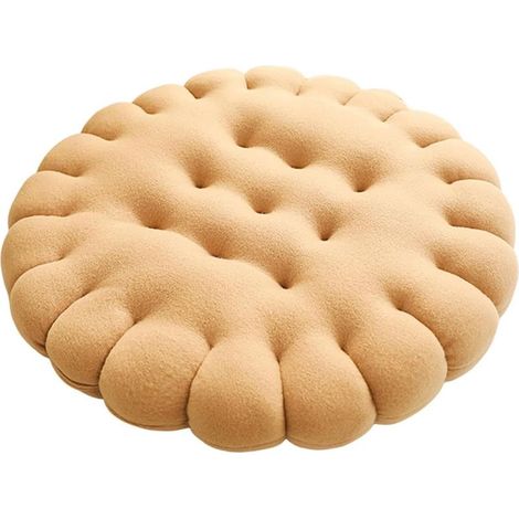 1 Coussin de sol, forme biscuit, polyester doux, respirant, salon chambre balcon (1/5)