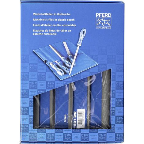 PFERD 11801531 SET de limes d'atelier Hieb 1 dans un sac à roulettes en PVC avec carton d'emballage Longueur 200 mm 1 pc(s) C614801 (1/4)