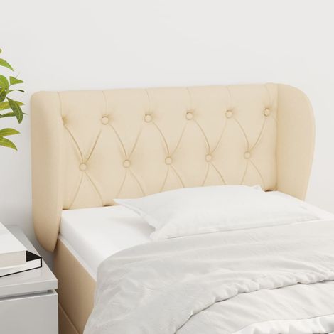 Cabecero de tela color crema 83x23x78/88 cm vidaXL (1/5)