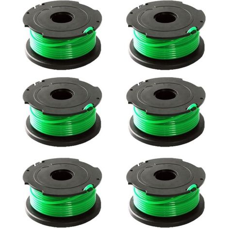 Bobina di filo per tagliabordi Allecto, colore verde, in nylon e ABS, compatibile con Black & Decker GL7033, GL9035, GL8033, confezione da 6 pezzi. (1/5)