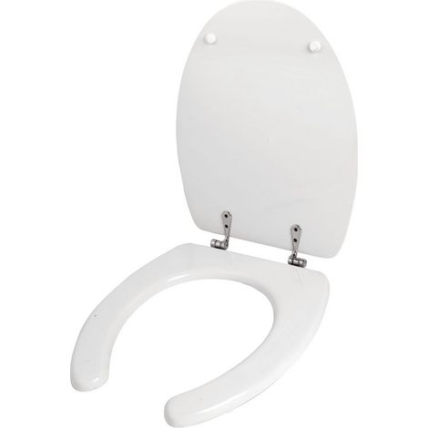 Sedile serie easy bianco per vaso con apertura frontale mdf e resina poliestere cerniere zamak idral 11200