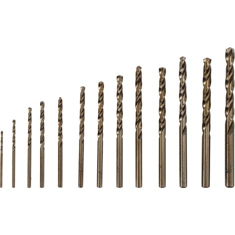 13 brocas helicoidales HSS CO M35 de acero de alta velocidad