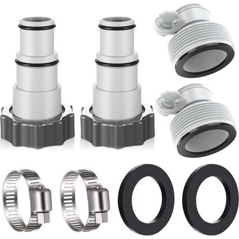 Aspirateur de piscine 32 à 38 mm Adaptateurs de tuyau pour filtration Intex Connexion étanche Plastique résistant à la corrosion
