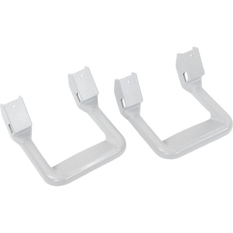 Jeu de 2 marches latérales en aluminium pour Chevrolet Avalanche 2002-2013, teinte argent, step bars de remplacement robustes. (1/5)