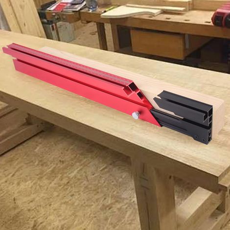 Guide de Défonceuse 75mm – Échelle Métrique, Coupe à 45°, Rail en T – Accessoire pour Scie Circulaire et Table de Travail (1/5)