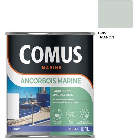 ANCORBOIS MARINE GRIS TRIANON 1L Laque microporeuse pour la protection et la décoration des bois et dérivé (1/4)