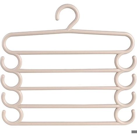 6 cintres pour pantalons, multicouche antidérapant, cintres pour leggings et écharpes, organisateur de placard compact pour vêtements souples (1/5)