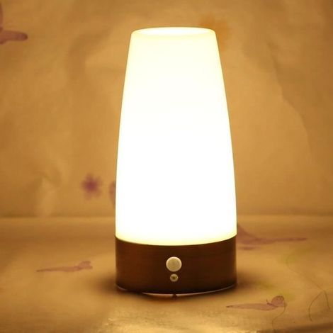 (Farben sortiert) OMABETA LED-Tischleuchte, batteriebetriebene Smart-Lampe mit drahtlosem Bewegungssensor, dekorative Beleuchtung, verschiedene Farben (1/4)