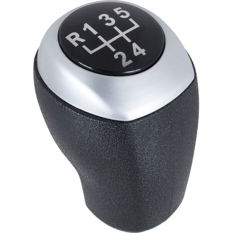 Pomo de cambio de marchas Hyundai i20 07-12 NEGRO + PLATA 5 VELOCIDADES (1/5)