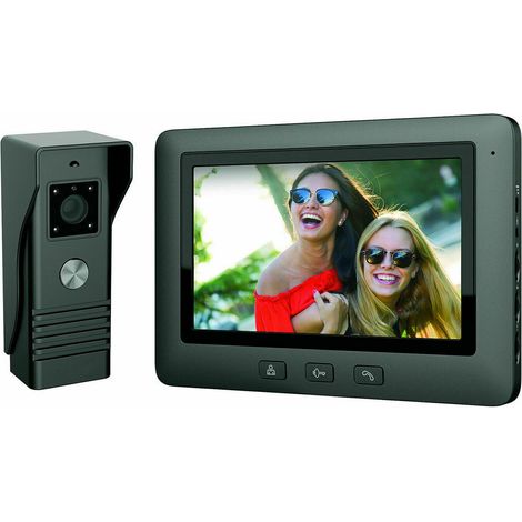 Kit videocitofono monofamiliare monitor 7" telecamera 4 led apriporta RLC07L (1/5)