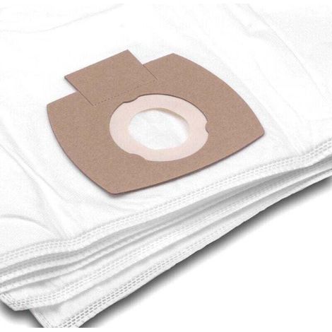Sac pour aspirateur. 5 sacs compatibles avec les aspirateurs Makita 446L. VC2010L. VC2021L. VC2511. VC2512L. VC3011L - Microfibre non tissée. Blanc (1/2)