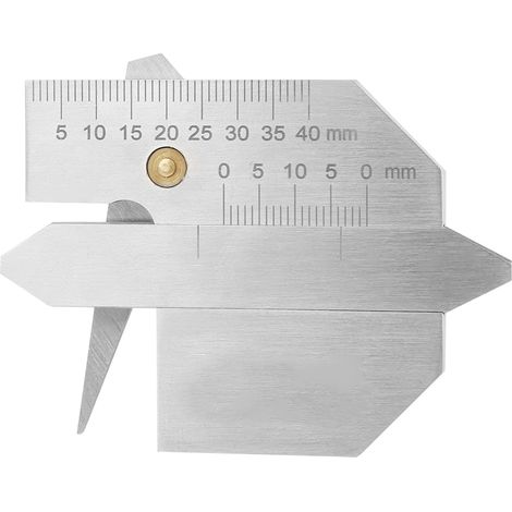 Règle d'inspection de soudure, règle de pied de soudure en acier inoxydable, rail simple HJC45 (1/5)