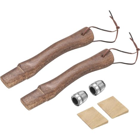 2pcs Manche De Hache en Bois De Remplacement 10.2" Manche De Hachette Universel en Hickory avec Coin en Bois Et Rond pour Hache De Camping Jardinage (1/5)
