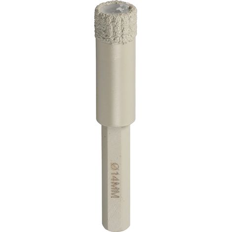 Klingspor DB 600 F Bohrkronen, 12 x 40 mm 1 Segmente 10 mm, geschlossener Rand 1/4 Bit, sechskant (1/4)