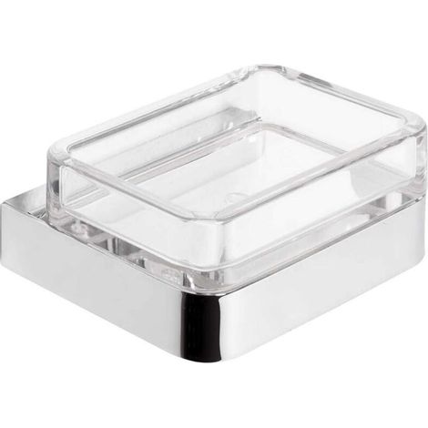 Porte-Savon - Laiton Chromé Verre - Salle De Bain - 1 Pièce (1/3)