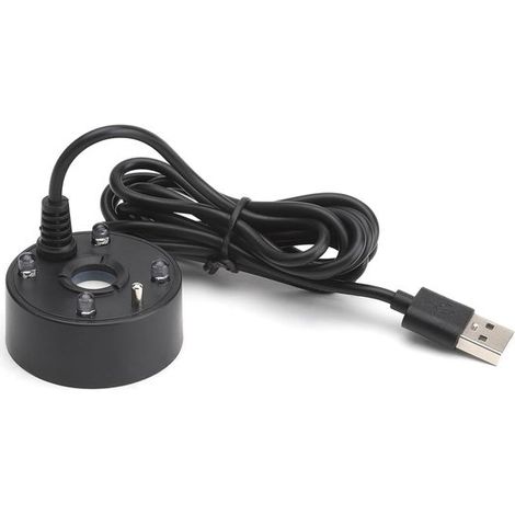 Nebulizzatore a ultrasuoni per fontane e laghetti, dispositivo di nebulizzazione con USB, LED a colori variabili, facile da usare. (1/5)
