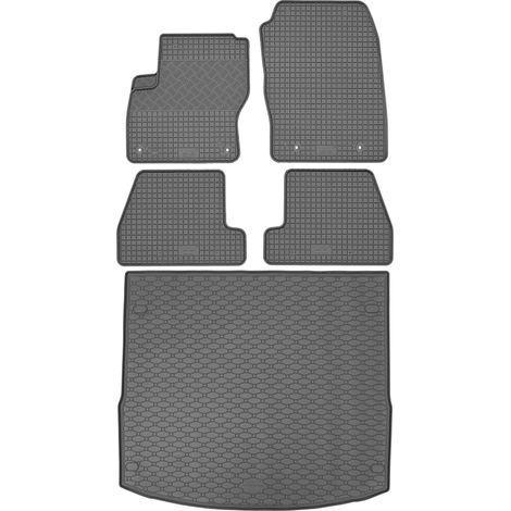 Juego de alfombrillas de goma para coche y alfombrilla para maletero para Ford Focus III Estate (marzo de 2011 a agosto de 2018).