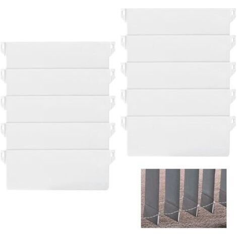 10pcs Plaque de Lestage Store Californien Poids Lest Stores Verticaux Plaque Lestage Store Lamelle Verticale 125mm Pièce Rechange Blanche (1/4)