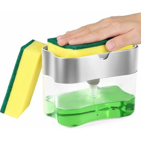Küchenseifenspender, Einhand-Seifenpumpe, automatischer Flüssigkeitsspender, Küchenspülbürste (1/4)