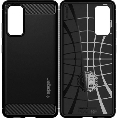 Funda Spigen Rugged Armor para Galaxy S20 FE, color negro mate. (1/5)