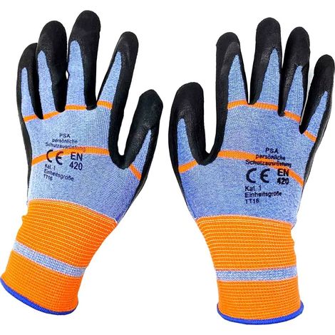 3 paires de gants de travail, gants de jardinage ultra-souples, gants en latex, gants de jardinage, gants de protection (1/3)