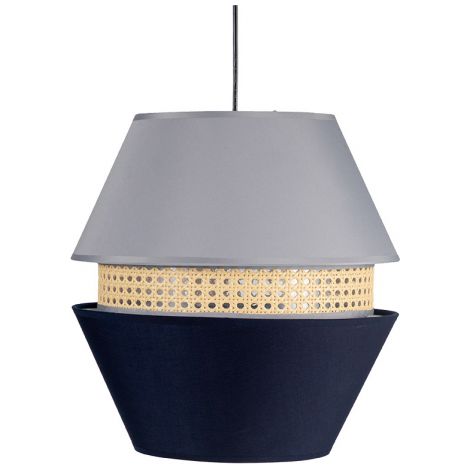 FAB 130391008 Pendente 3 Paralumi Trajano1xe27 Blu/Grigio Regx35x35 Cm (1/2)
