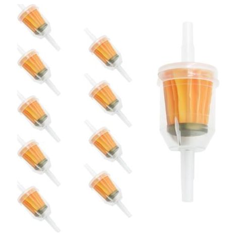 10 Pièces Filtre à Essence, Universel Carburant Rapide de Filtre à Essence de 6-8mm, Moto Filtre à Carburant, Gaz Filtres à Carburant pour Scooters, Motocyclistes, Tracteurs de Gazon (1/5)