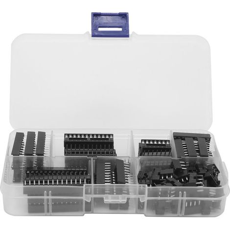 Konvolut von 66 DIP-Flachstift-IC-Chip-Sockeln, Bausatz für integrierte Schaltungen, 2,54 mm Rastermaß (1/5)