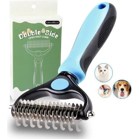 Warmtown Brosse pour chien et chat, brosse poils pour animaux de compagnie professionnelle, Peigne Chien, Peigne pour Chats (1/4)