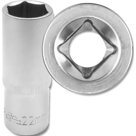 JCB Tiefbett-Steckschlüssel 1/2" 22 mm 6-kant Cr-V