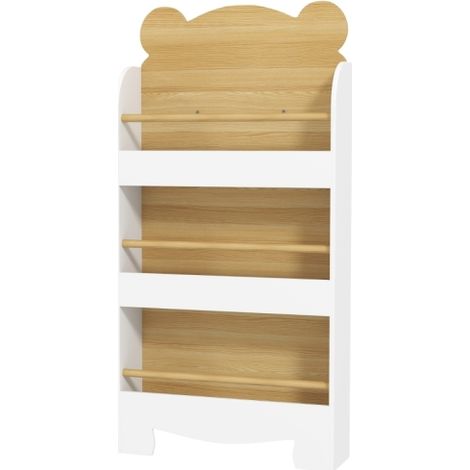 Shelf pour enfants, bibliothèque pour enfants avec 3 rangements, étagère en bois, étagère de jouets, bibliothèque pour jouets, étagère à livres, étagère de standing, étagère pour chambre d'enfants, ch (1/5)