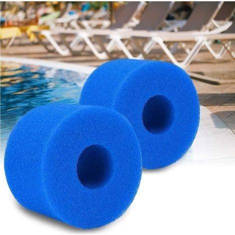 Set of 2 washable filter sponges for Intex Type S1 filters, suitable for spas and pools.