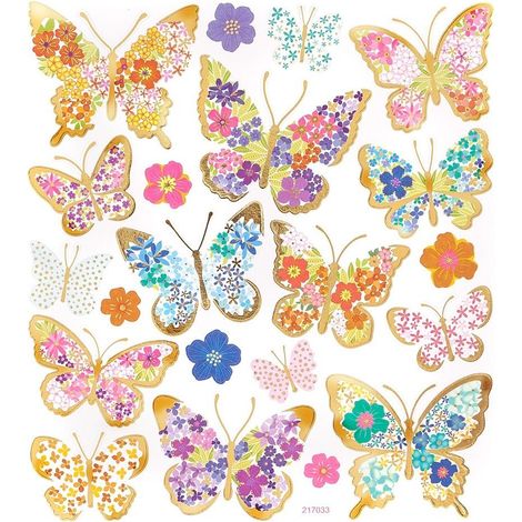 Adesivi decorativi Farfalle colorate FARFALLE 21 pezzi.