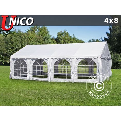 Partyzelt UNICO 4x8m, Weiß - Dancover