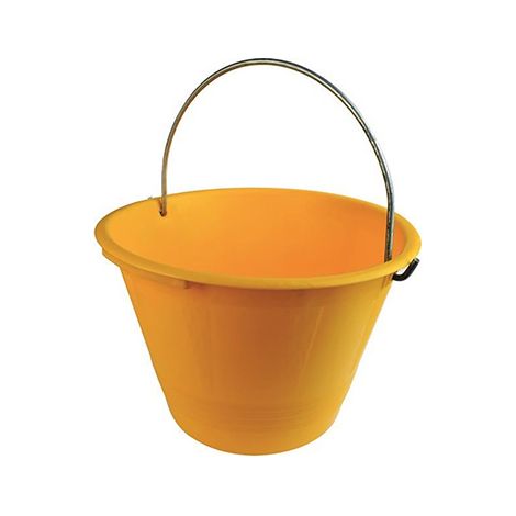 CALDARELLA SECCHIO IN PLASTICA PESANTE GIALLA- Diam. 36- FF- pezzi 1