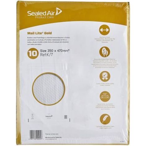 Sobres acolchados Sealed Air mail lite burbuja autoadhesivo 350x470mm