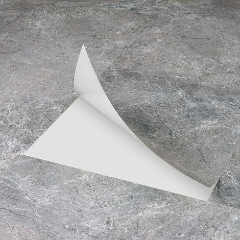 30 x 60 cm 15 PVC Adhesive Grey Marble Floor Tiles for Floors Kitchen Bathroom Waterproof Tiles Adhesive Wall Credence Adhesive for Kitchen Stone Effect Concrete Grey PVC (1/4)
