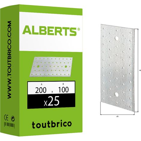 Platine Galvanisée Multi Trous 200 X 100