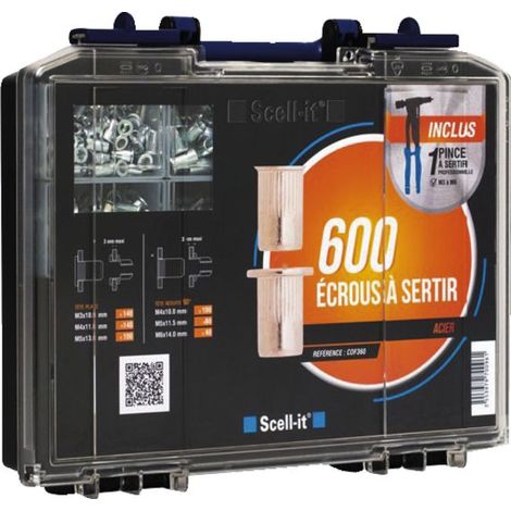 Geschenkset 600 Crimpmuttern + Handzange M3-M6 – Scell-it Cof360