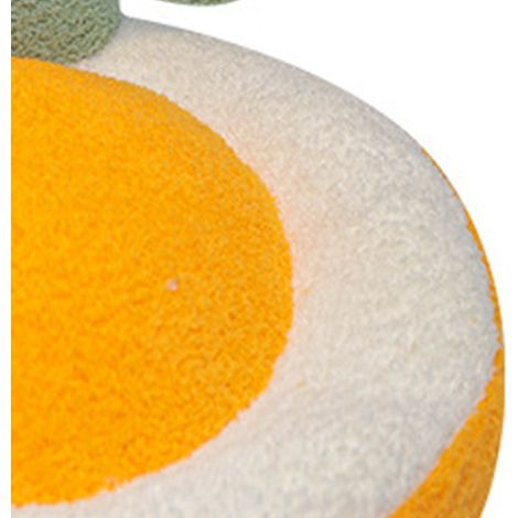 Coussin de chaise, coussin de dossier pour siège de bureau, motif tournesol, blanc et rouge, 40 x 40 x 35 cm / 15,7 x 15,7 x 13,8 pouces (1/5)