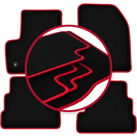 Alfombrillas de terciopelo con borde rojo para Ford Escape MK3 SUV (2012-) (1/5)